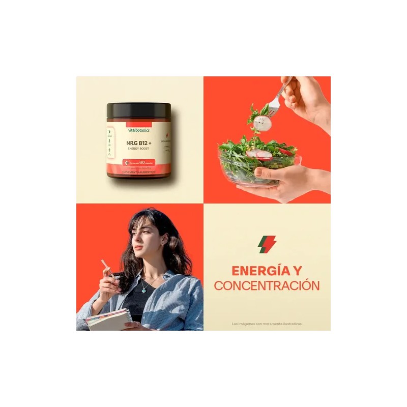 Complejo Vitamina B12 Energy Boost 60 Caps Vitalbotanics