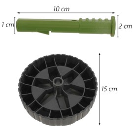 Cast Plastic Wheels Wheels for Garden Wheelbarrow "Load & Go" 85 Litre Bicyclebarrow IWO85 Black Wheel Mounting System Included