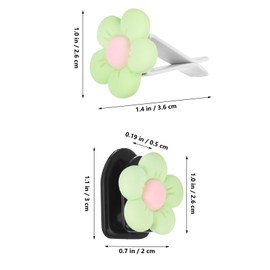 iplusmile 12Pcs Daisy Vent Clips Hook Decoration, Colorful Flowers Air Conditioning Outlet Car Interior Accessories for Girls Women (6 Clips + 6 Hooks)