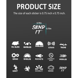 iolory Car Stickers and Decals,Car Decor,Car Accessories Interior,Novelty Automotive Decals for Dash Switch Vinyl Stickers with 15 Patterns,Automotive Control Stickers,Suitable for Most Vehicles