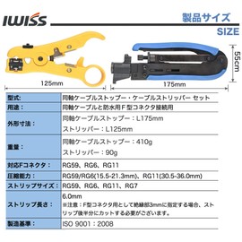IWISS IWS-548-352 Coaxial Cable Stop, Waterproof F-Type Connector Installation