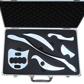 Robulove(7pcs Stainless Steel Gua Sha Scraping Massage Tool Set IASTM Tools Set Great Soft Tissue Mobilization Tool (Robulove1-Set)
