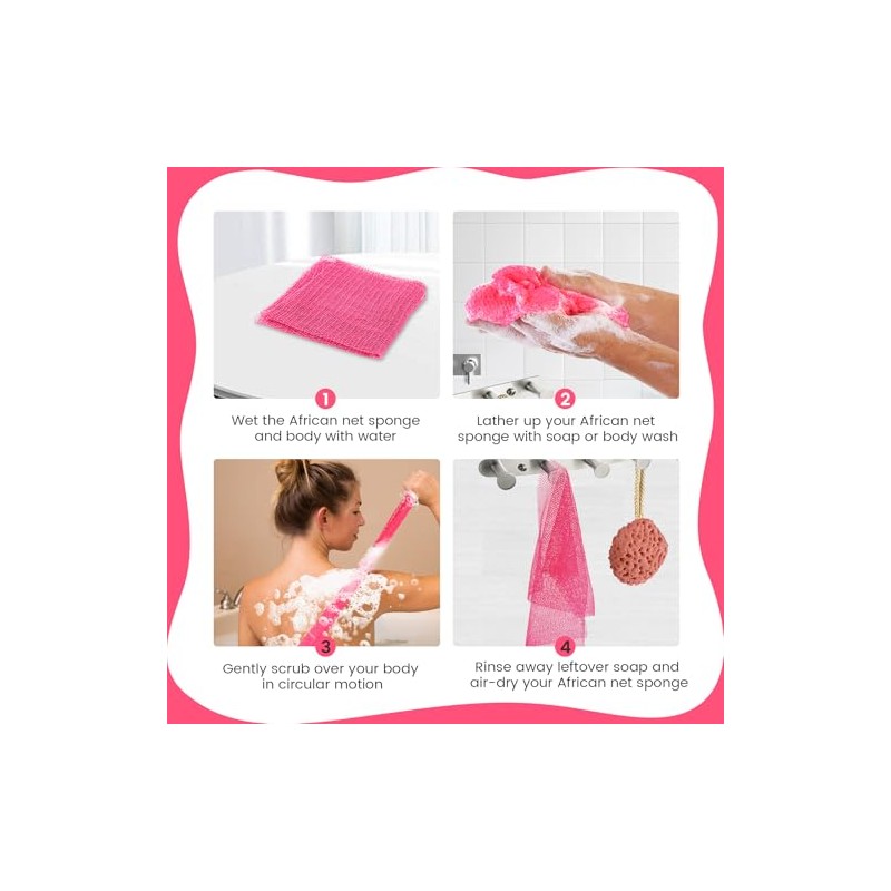 Zocy Esponja Red Africana Auténtico Exfoliante Corporal Baño Ducha Múltiples