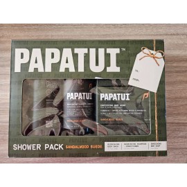 Papatui Shower Pack Sandalwood Suede - Body Wash Shampoo & Conditioner Bar Soap