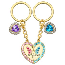 OEHEDOU 2pcs Best Friends Keychain Gifts For Best Friends Matching Friendship Gifts For 2 Birthday Gifts For Best Friends Teen Girl Party Favors Bff Gifts For 2 Bestie Sweet Best Friends Forever