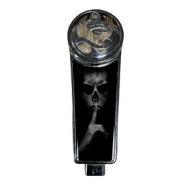 Kustom Cycle Parts Aftermarket Keep Quiet Skull Plastic Dash Panel Console Insert! Fits Harley Davidson 1989-2007 Electra Glides and 2002-2007 Road Glides. Easy Install!