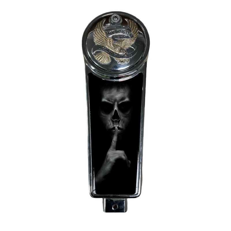 Kustom Cycle Parts Aftermarket Keep Quiet Skull Plastic Dash Panel