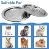 Apatal 3PCS Stainless Steel Cat Bowls, 13.3" Dia Shallow Cats