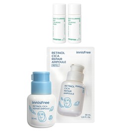 Innisfree Retinol Cica Trace Ampoule Set (30ml + Refill 30ml) + Hyaluronic Acid Serum 15mlx2 / 이니스프리 레티놀 시카 흔적 앰플 세트(30ml+리필30ml)+히알루론산 세럼 15mlx2개