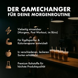 OS NUTRITION Götterpuls Barista Premium Protein Iced Coffee Caramel Macchiato Flavour 600 g Whey Protein with Real Coffee and 23 g Protein per Drink