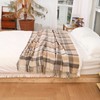 WAMSOFT Wool Throw Blanket 55x83 Inch Plaid Tartan Blankets Camping
