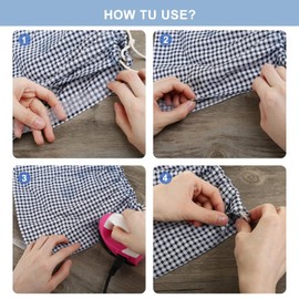 LIHAO 2 Rollos Cinta Adhesiva de Dobladillo 2cm x 70yarda para Ropa Tela Aplicaciones Permanentes Extrafuertes