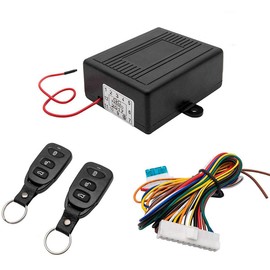 Riloer 12V Universal Car Remote Control Central Door Lock Kit Alarm for Keyless Access System