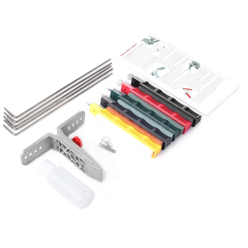 Sharpening Set Sharpening Products with 3 Sharpening Stones Clamp, Guide
