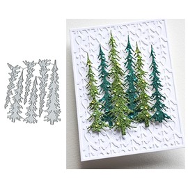 Nayyana® DIY Narrow Pine Trees Metal Cutting Dies Merry Christmas Tree Cedar Cutting Dies Stencils DIY Scrapbooking Decorative Embossing Paper Scrapbooking