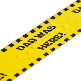 Wumbaroo Dad was Here Duct Tape - Dad & Duct Tape Can Fix Anything! Funny Gift for Dad Who Has Everything - Birthday Gift for Men from Daughter, Son, Kids - Funny Gag Gift Idea, Yellow