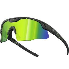 ER00 S598 Wrap Around Small Baseball Sunglasses for Youth Kids Women, Running Cycling Outdoor Sports Shades ANSI Z87.1 Safety Padel Tennis