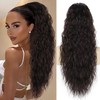 PORSMEER Ponytail Hairpiece Long 76 cm with Drawstring Wavy Curls