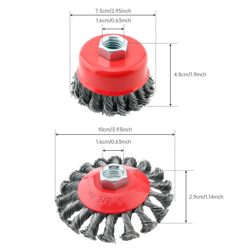 ChgImposs Wire Wheel 6 Pack 4 Inch Angle Grinder Wire