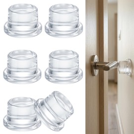 Jayen Door Stoppers for Wall, 1" Thick Clear Door Knob Wall Protector