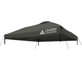Leader Accessories Replacement Canopy Top Cover for 10’ X 10’ Straight Leg Pop Up Canopy Tent, Canopy Top Cover Only-Grey