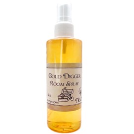 Gold Digger Room Spray by New Moon Vibes - Wealth Money Prosperity Abundance Success Luck Fortune Spells Rituals - Handmade with Essential Oils - Wicca Pagan Hoodoo Magick Manifestation
