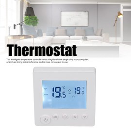 Smart Thermostat, Home Electric Heating Thermostat Digital Thermostat with Large LCD Display Programmable Thermostats AC 95‑240V 16A