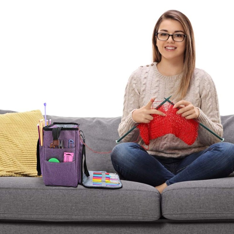 SumDirect Wool Bag for Yarn, Knitting Bag, Handmade Bag Storage