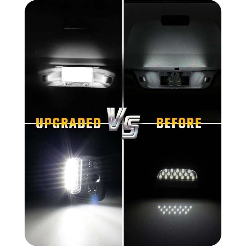 RUXIFEY Luces LED para placa de matrícula con enchufe compatible