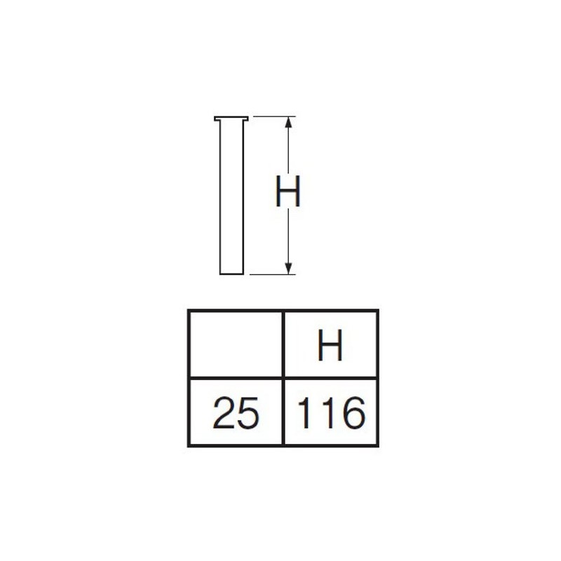 SANEI PH70-64-25 Drain Parts, Single Brim Straight Tube, For Metal
