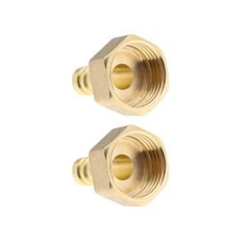 EMSea 2PCS 10mm to 1/2 Inch BSP Female Thread Barb Brass Fitting Connectors Hose Barbed Joint Adapter Coupler for Fuel Air Gas Water Oil