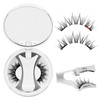 QUEWEL Magnetic Eyelashes Kit,Natural Look with Reusable Lashes with Applicator,
