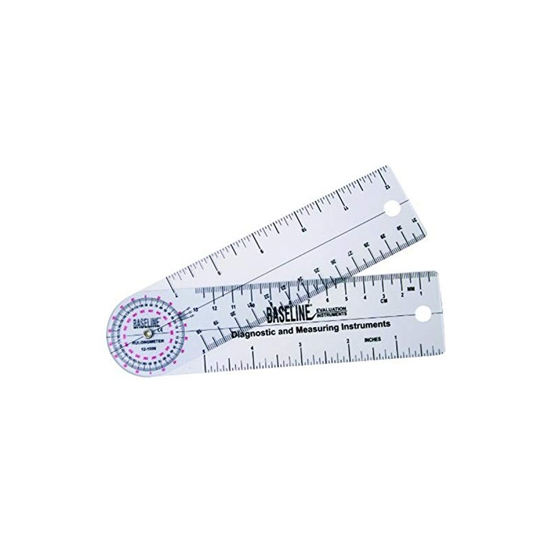 Plastic Angle Rule Goniometer 7" 360 Degrees