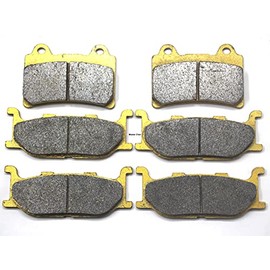 Master Chen Front Rear Brake Pads Brakes for Yamaha XV 1600 Road Star 2001-2005 - Silverado XV1600AT 1999-2009 - Midnight Star XV1600AS 2002-2003 - XV1600A Wildstar 1999-2004 FA179 FA123 MC0322