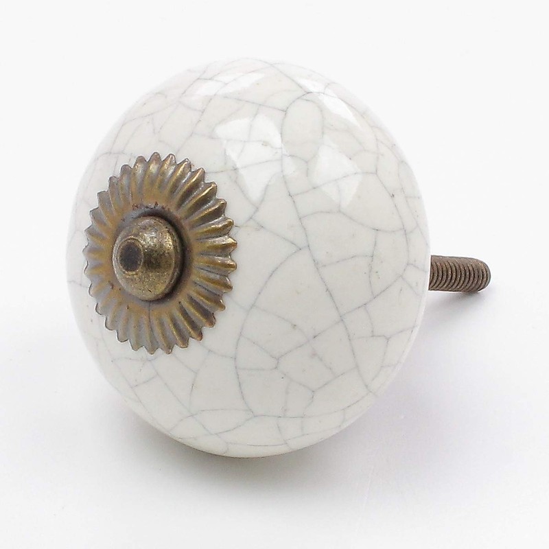 Cracked/Crackled Ceramic Ball Knob, Pull, Handle, for Cupboards, Doors, Cabinets,