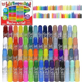Kwik Stix Solid Tempera Paint Sticks, 60 Colors, Washable Paint Sticks for Kids, Super Quick Drying, Non-Toxic, Allergen Free, Paint Sticks in Classic, Metallic, Neon, Pastel, Jewel & Earth Colors, Paint for Kids and Toddlers
