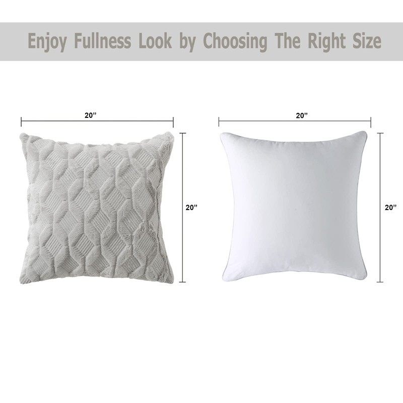 Volcanics Pack of 2 Faux Wool Throw Pillow Covers 20x20