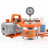 BACOENG 2 Quart Vacuum Chamber with Pump, Stainless Steel Degassing