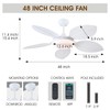 Wiviniya Ceiling Fans with Lights and Remote/APP Control, 48 Inch