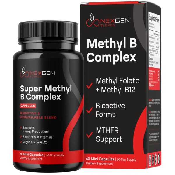 NEXGEN BLENDS Methylated B Complex Vitamin Supplement - Bioactive Methyl