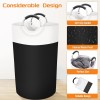 BlissTotes 90L Laundry Basket Collapsible Freestanding Hamper Waterproof Fabric Black