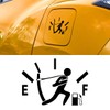 Funny Car Stickers, High Gas Consumption Decal, Fuel Gage Empty