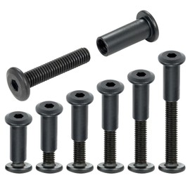 Xrfoiniu 25Pcs M6x30mm-Black Metric Hex Key Metal Deck Screws for Cribs, Decoration & Hardware Parts (25, M6x30mm)