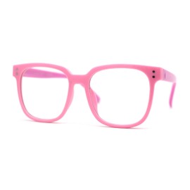 Kid Girls Flexible Rubber Hipster Horn Rim Blue Light Filter Computer Glasses Pink Purple