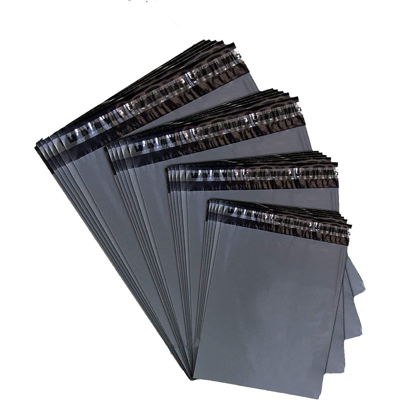 ezkart Mixed Size Self-Seal Mailer Bags Strong Polythene Posting Grey