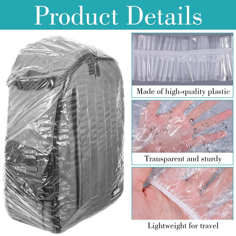 MBAIYO 10 Pack Backpack Rain Cover, Disposable Waterproof Lightweight Backpack