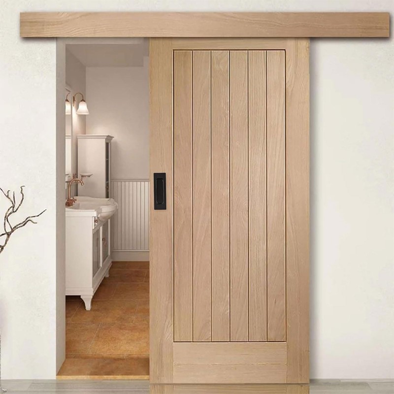 MOROBOR Cabinet Pulls, 4 Pack Black Stainless Steel Rectangular Side