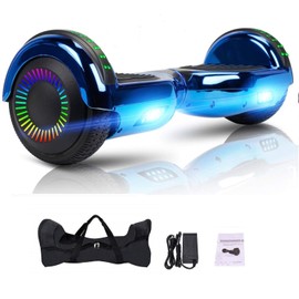 GlareWheel M3 Hoverboard LED Light Bluetooth Chrome Blue