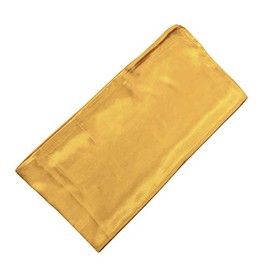 Kiran Fashion Satin Solid Silk Scarf Hijab Plain Shiny Soft Large Square Head Neck Wrap 90x90 (Yellow)