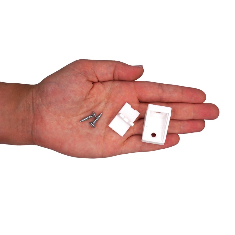 SKIR'CO (20 pcs) White Shelf Brackets 25 x 25 mm,